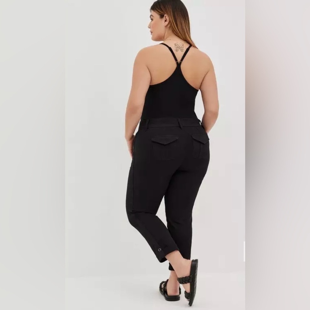 Torrid Crop Aviator Skinny Stretch Twill Mid-Rise Pant - Picture 2 of 8